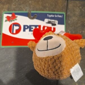 Petlou Brown Reindeer Dog Toy